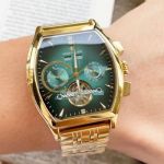Copy Patek Philippe Complications Green Gradient Dial Yellow Gold Watch